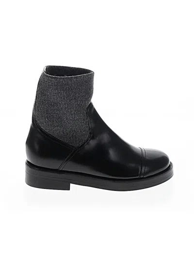 Pre-owned Jcrew Ankle Boots In Black