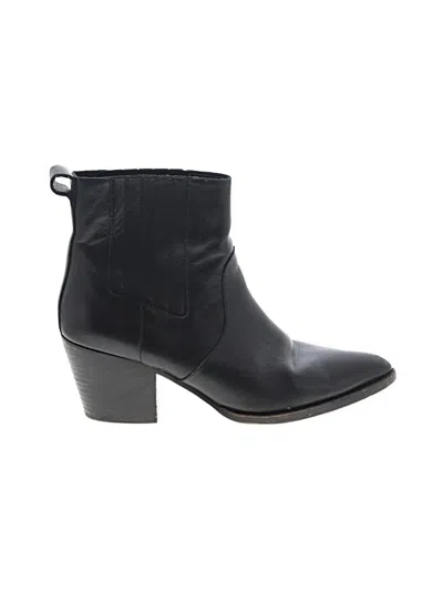 Pre-owned Jcrew Ankle Boots In Black