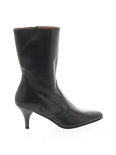 Pre-owned Jcrew Ankle Boots In Black