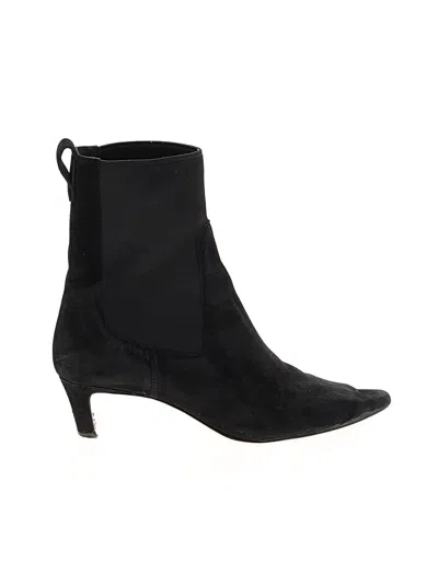 Pre-owned Jcrew Ankle Boots In Black