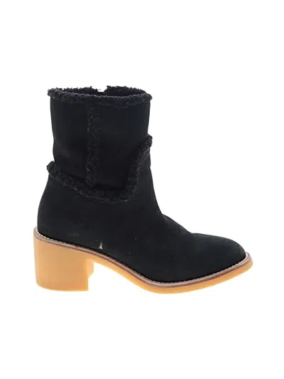 Pre-owned Jcrew Ankle Boots In Black