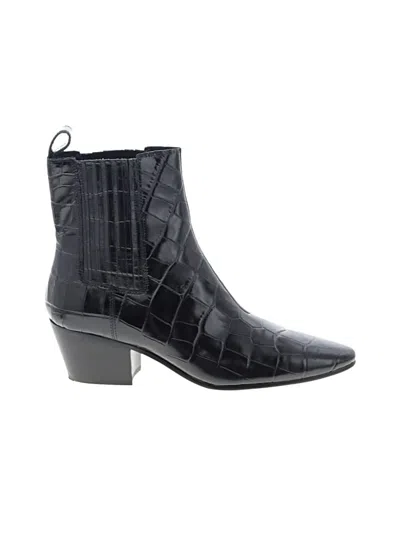 Pre-owned Jcrew Ankle Boots In Black