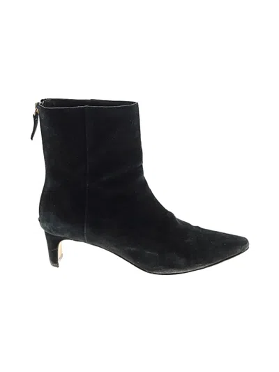 Pre-owned Jcrew Ankle Boots In Black