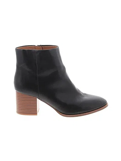Pre-owned Jcrew Ankle Boots In Black