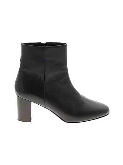 Pre-owned Jcrew Ankle Boots In Black