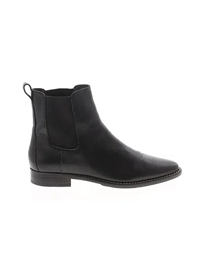 Pre-owned Jcrew Ankle Boots In Black