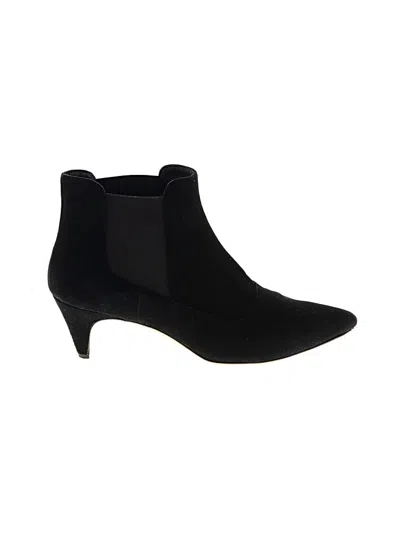 Pre-owned Jcrew Ankle Boots In Black