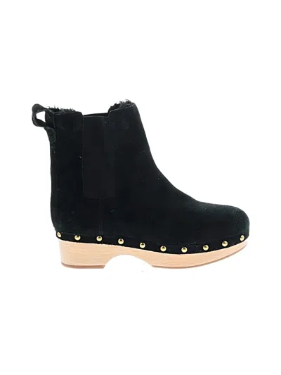 Pre-owned Jcrew Ankle Boots In Black