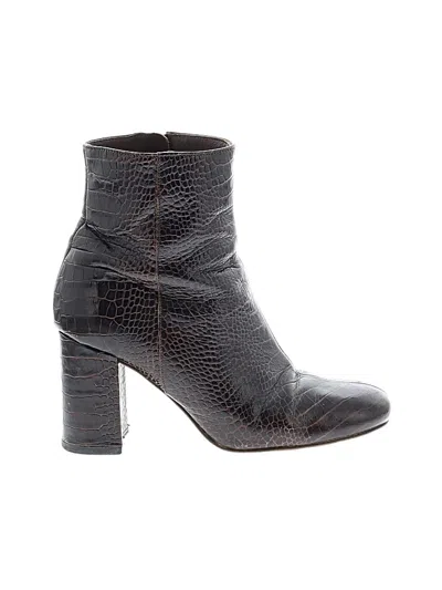 Pre-owned Jcrew Ankle Boots In Black