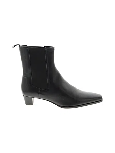 Pre-owned Jcrew Ankle Boots In Black