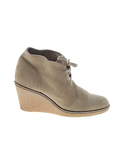 Pre-owned Jcrew Ankle Boots In Brown