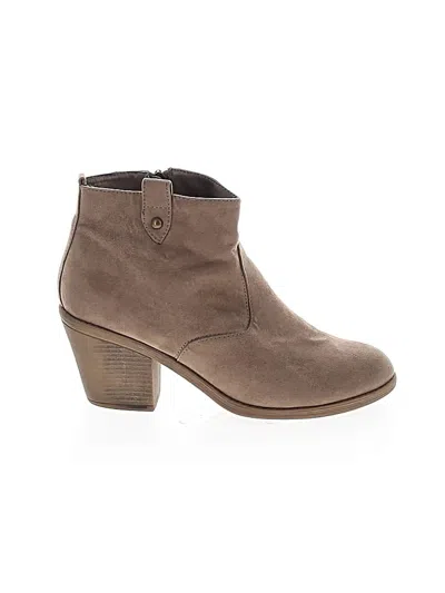 Pre-owned Jcrew Ankle Boots In Brown