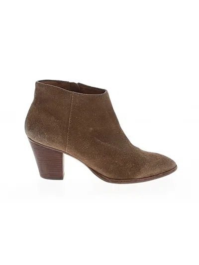 Pre-owned Jcrew Ankle Boots In Brown