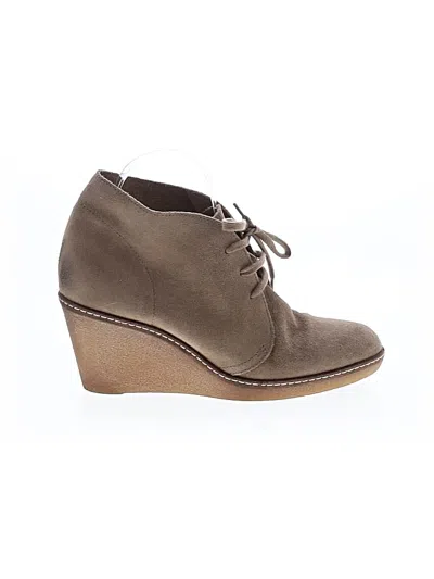 Pre-owned Jcrew Ankle Boots In Brown