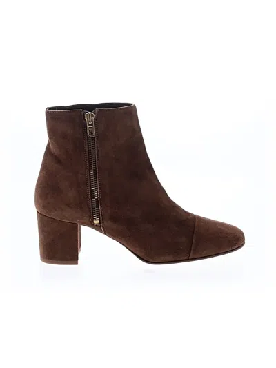 Pre-owned Jcrew Ankle Boots In Brown