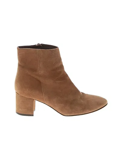 Pre-owned Jcrew Ankle Boots In Brown