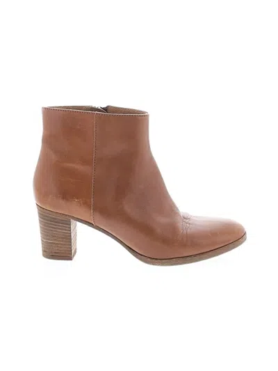 Pre-owned Jcrew Ankle Boots In Brown
