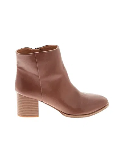 Pre-owned Jcrew Ankle Boots In Brown