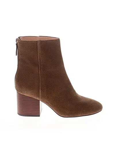 Pre-owned Jcrew Ankle Boots In Brown