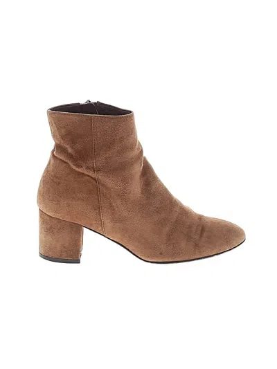 Pre-owned Jcrew Ankle Boots In Brown