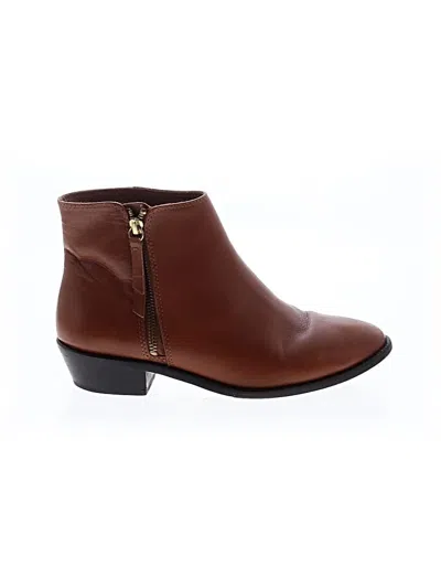 Pre-owned Jcrew Ankle Boots In Brown