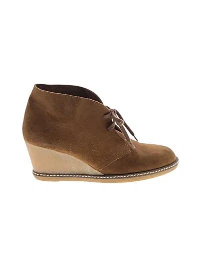 Pre-owned Jcrew Ankle Boots In Brown