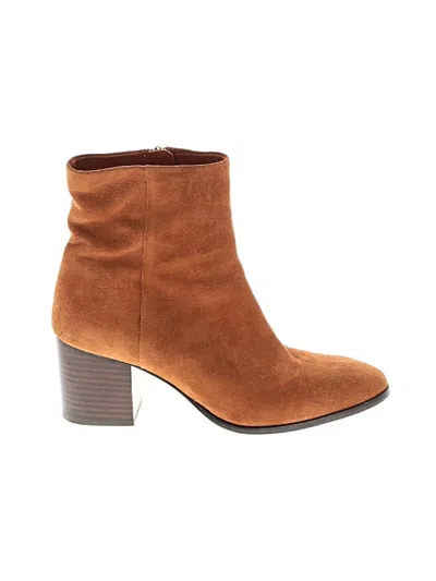 Pre-owned Jcrew Ankle Boots In Brown