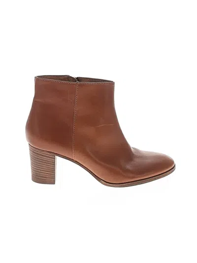Pre-owned Jcrew Ankle Boots In Brown