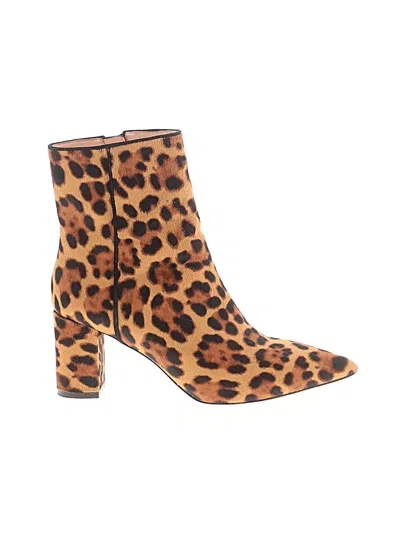 Pre-owned Jcrew Ankle Boots In Brown