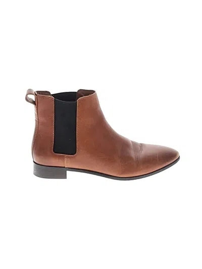 Pre-owned Jcrew Ankle Boots In Brown