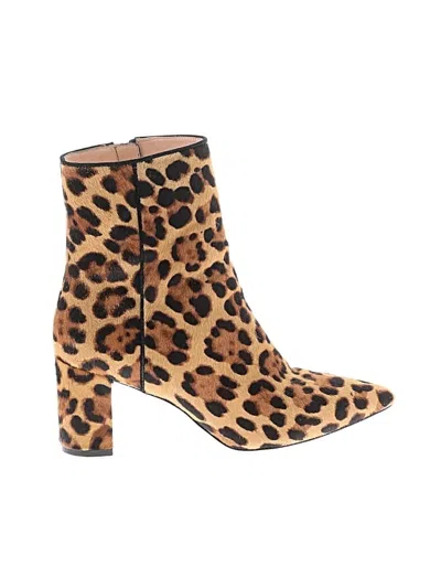 Pre-owned Jcrew Ankle Boots In Brown