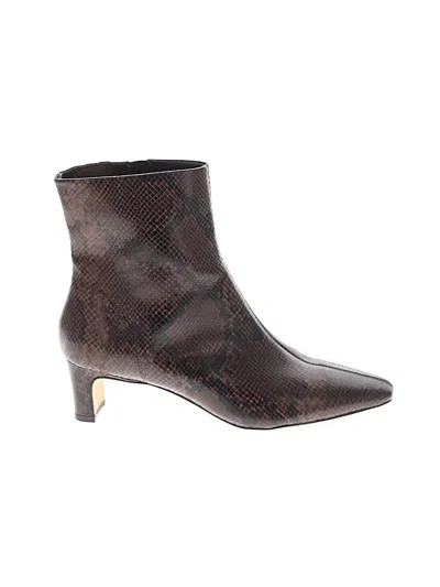 Pre-owned Jcrew Ankle Boots In Brown