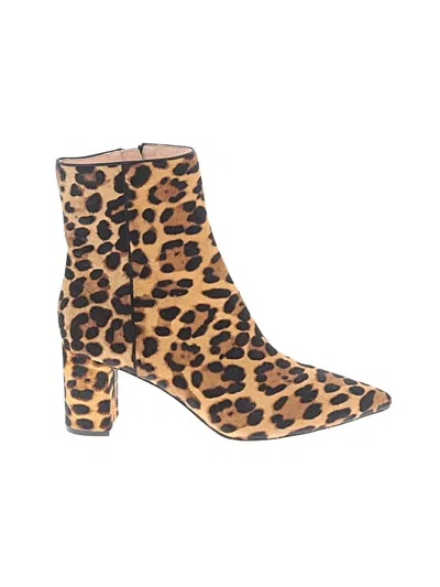 Pre-owned Jcrew Ankle Boots In Brown