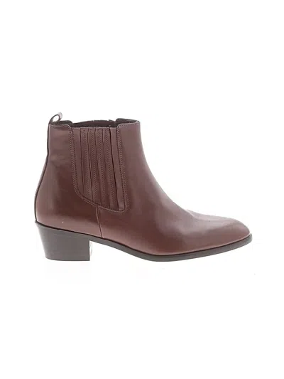 Pre-owned Jcrew Ankle Boots In Brown