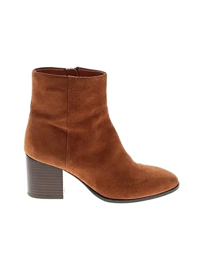 Pre-owned Jcrew Ankle Boots In Brown