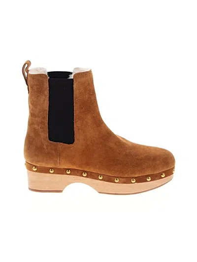 Pre-owned Jcrew Ankle Boots In Brown