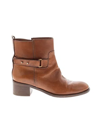 Pre-owned Jcrew Ankle Boots In Brown