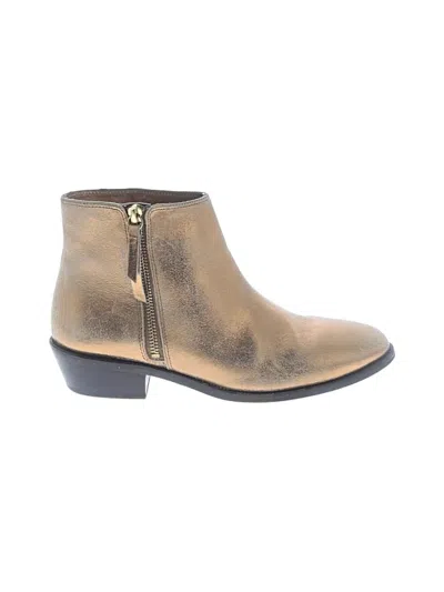 Pre-owned Jcrew Ankle Boots In Gold