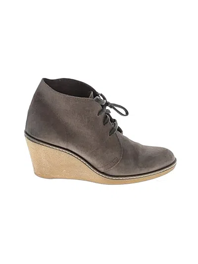 Pre-owned Jcrew Ankle Boots In Gray