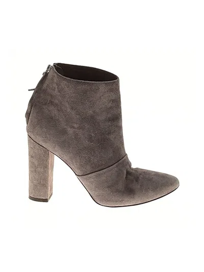 Pre-owned Jcrew Ankle Boots In Gray