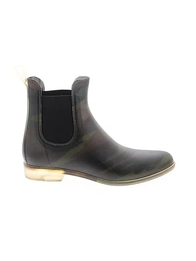 Pre-owned Jcrew Ankle Boots In Green
