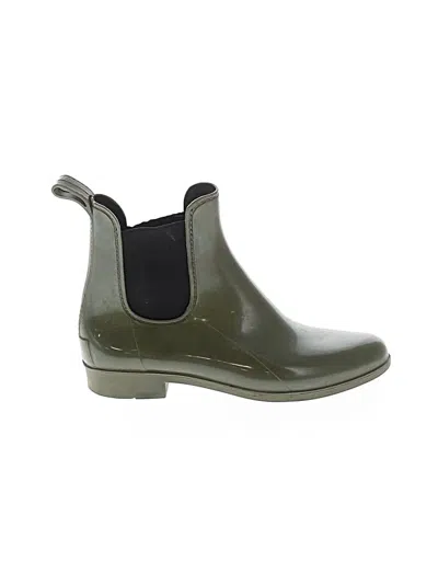 Pre-owned Jcrew Ankle Boots In Green