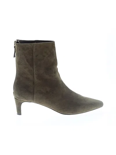 Pre-owned Jcrew Ankle Boots In Green