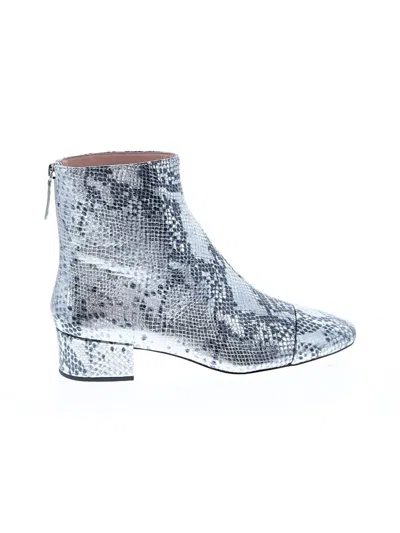 Pre-owned Jcrew Ankle Boots In Silver