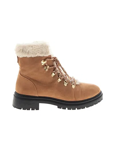 Pre-owned Jcrew Ankle Boots In Tan