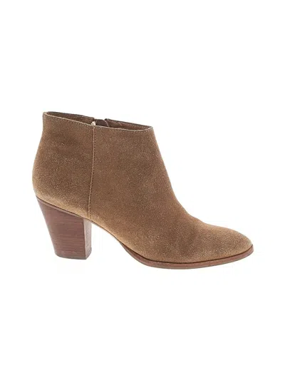 Pre-owned Jcrew Ankle Boots In Tan