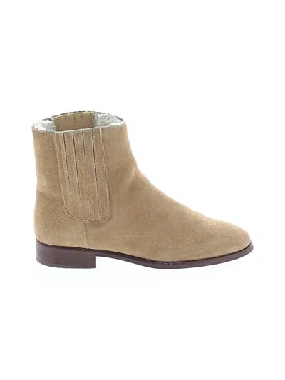 Pre-owned Jcrew Ankle Boots In Tan