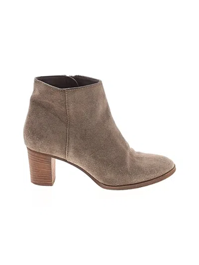 Pre-owned Jcrew Ankle Boots In Tan