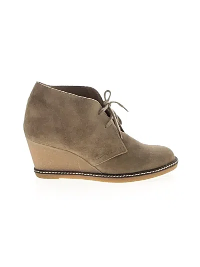 Pre-owned Jcrew Ankle Boots In Tan