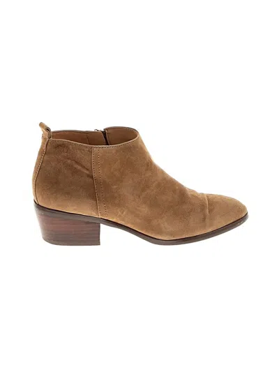 Pre-owned Jcrew Ankle Boots In Tan
